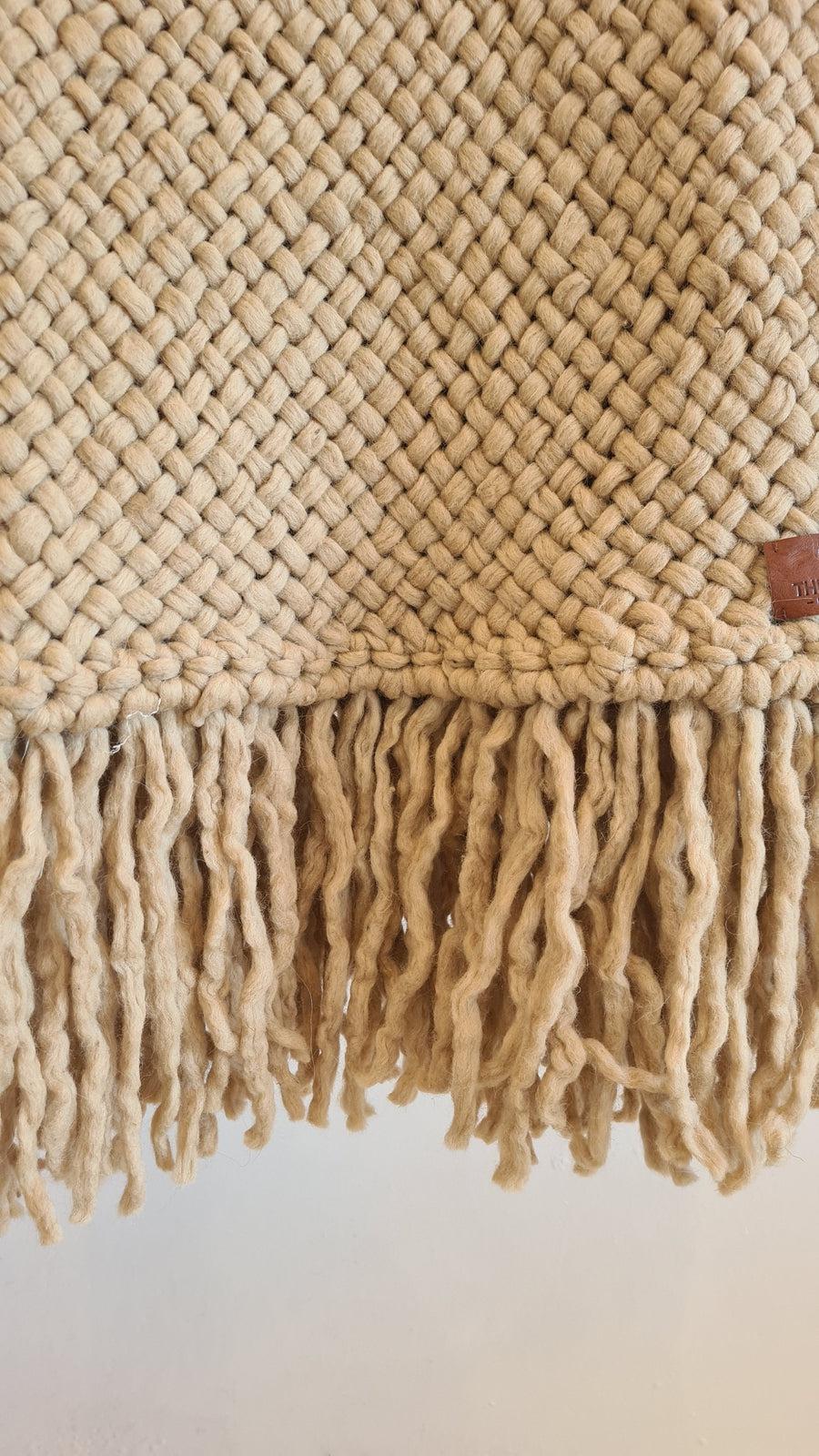 PACHA THROW - MEDIUM | SAND COLOUR-The Andes Project