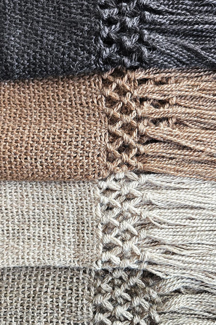 PUNA LLAMA THROW - SMALL | GREY COLOUR-The Andes Project