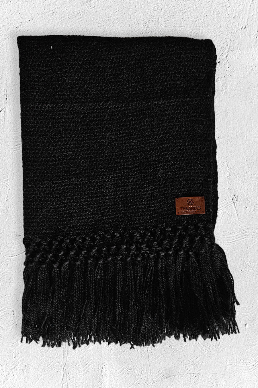 PUNA LLAMA THROW - SMALL | BLACK COLOUR-The Andes Project