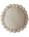 ROUND WITH POM POMS - SMALL | NATURAL-The Andes Project