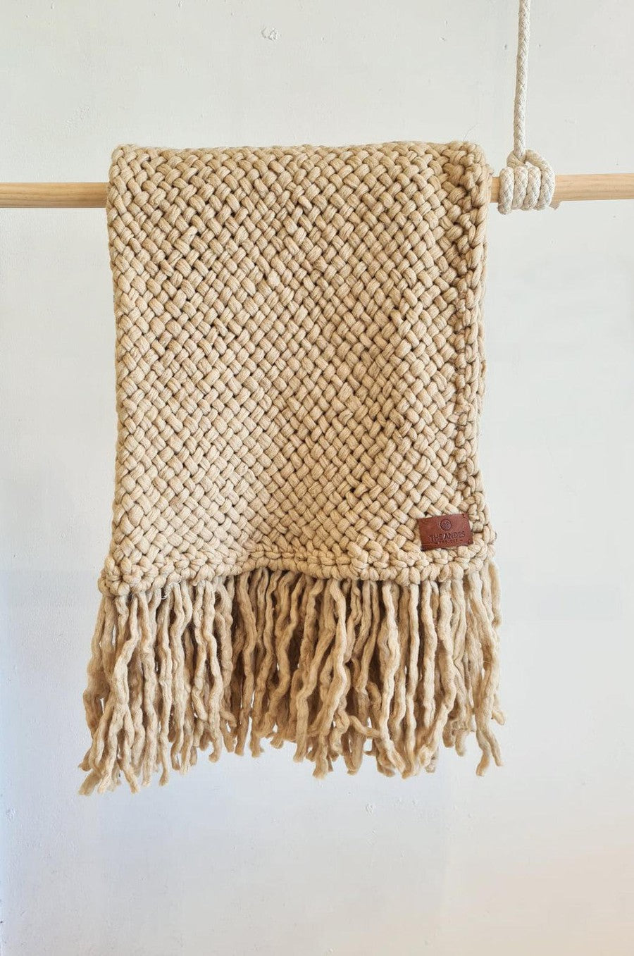 PACHA THROW - MEDIUM | SAND COLOUR-The Andes Project