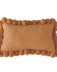 LUMBAR WITH POM POMS - CAMEL-The Andes Project