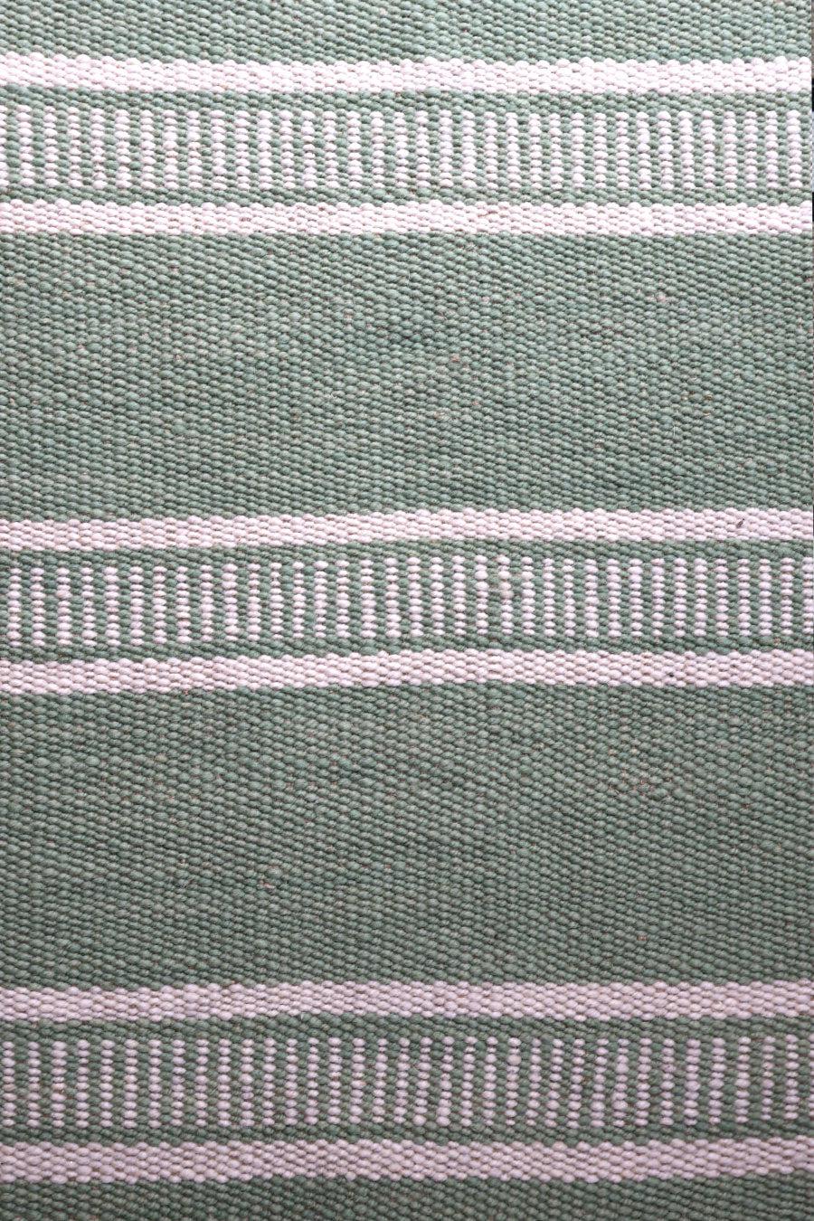 PLENA RUG | RUNNER #11 GREEN & NATURAL-The Andes Project