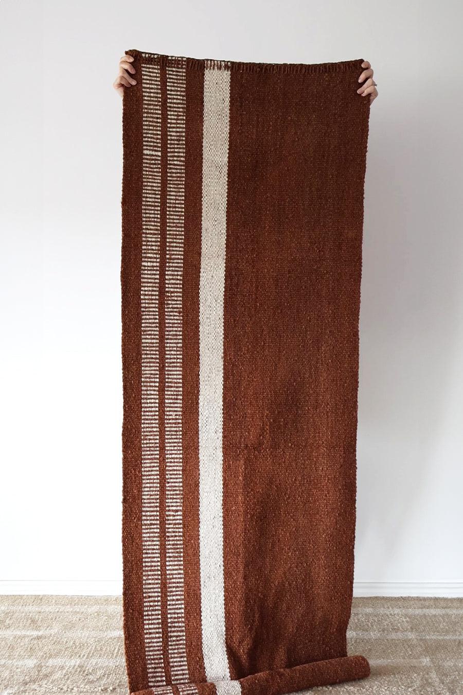 PLENA RUG | RUNNER #10 RUST & NATURAL-The Andes Project